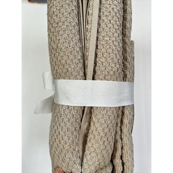 Truly Calm Bath Towel Set Beige Linen 6 Piece Bath Hand Washcloth 100% Cotton - Picture 6 of 7